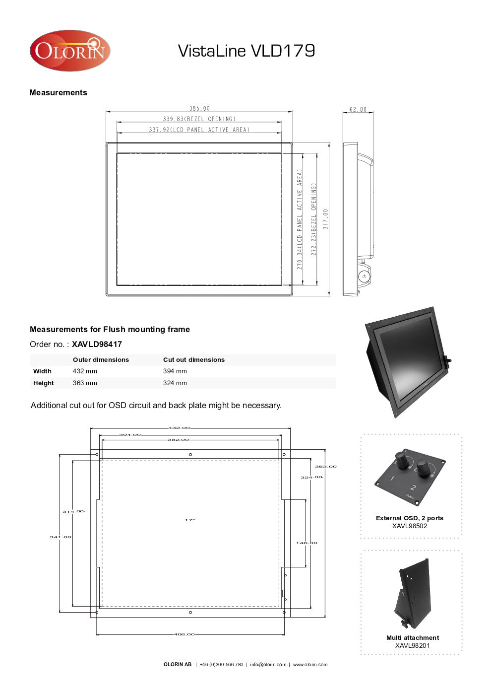 Olorin VLD17906DGTF Marine Monitor