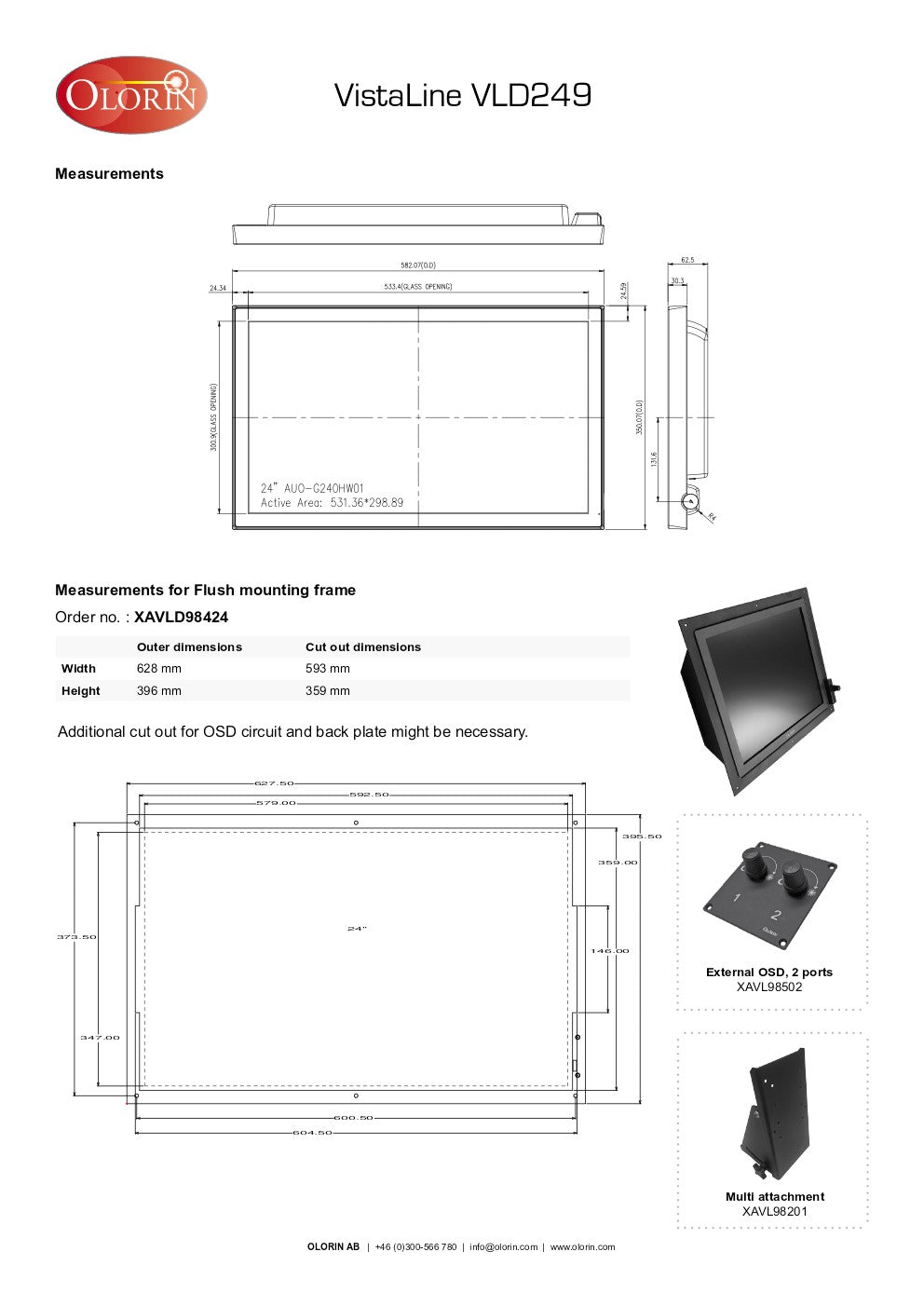 Olorin VLD24906DGTF Marine Monitor